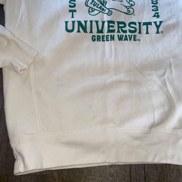 Tulane Green Wave Uscape Apparel Standard Sweatshirt - Cream NWOT (w/flaw) - Picture 7 of 11